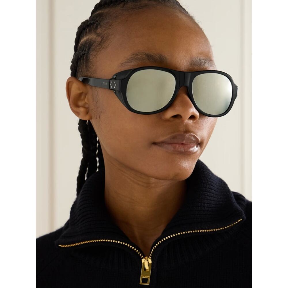 New, CELINE Après Ski Capsule pilot sunglasses CL40301U 01C Authentic